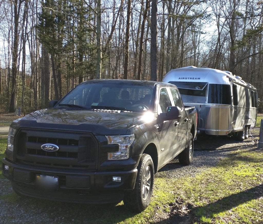 ford truck pulling airstream