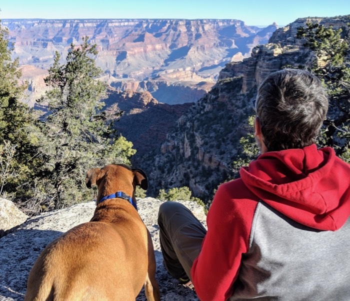 overlooking the Grand Canyon