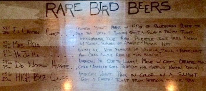 rare bird brewery traverse city beer list