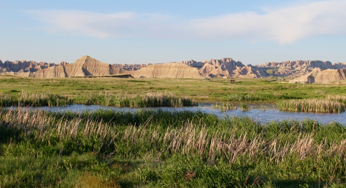 badlands view from campground interior sd