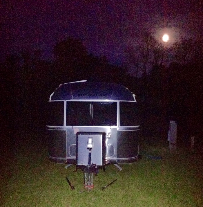 airstream and full moon