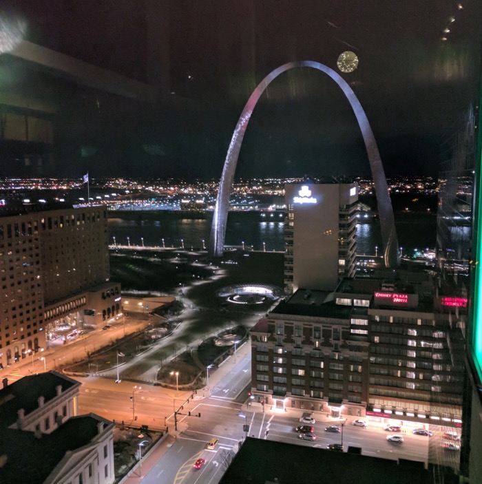 view of the Arch from 360 bar