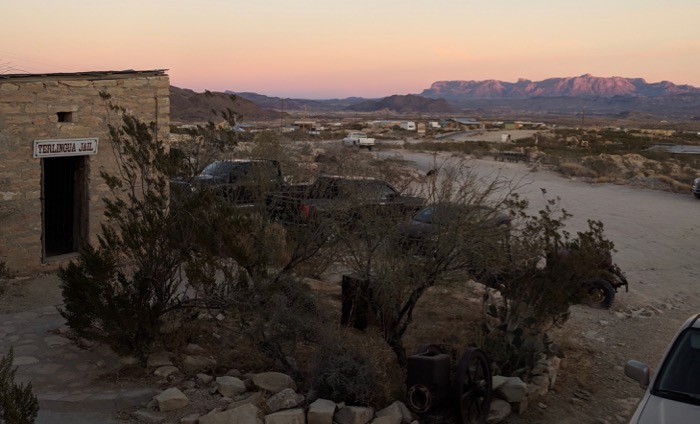 sunset from Terlingua ghost town
