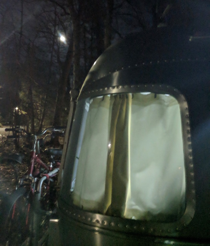 before the lunar eclipse over the airstream