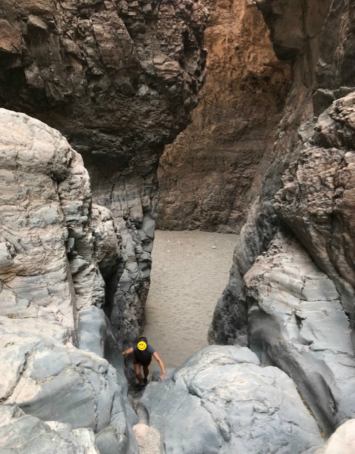 Upper Burro Mesa Pour-off rock scramble
