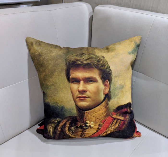Patrick Swayze pillow