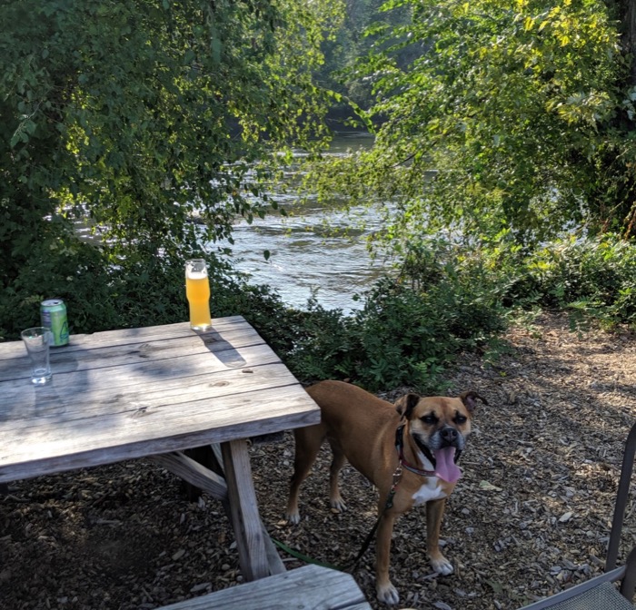beer at Zillacoah by the river