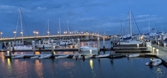 st augustine marina and the bridge of lions