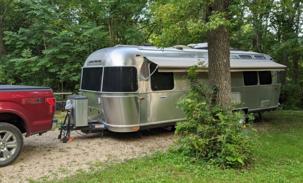 the airstream at Flandrau State Park