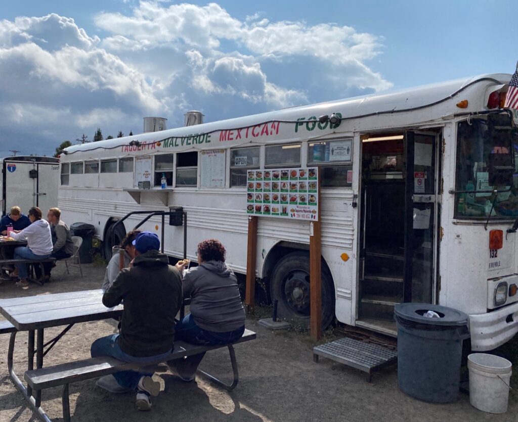 Taqueria Malverde food truck in West Yellowstone