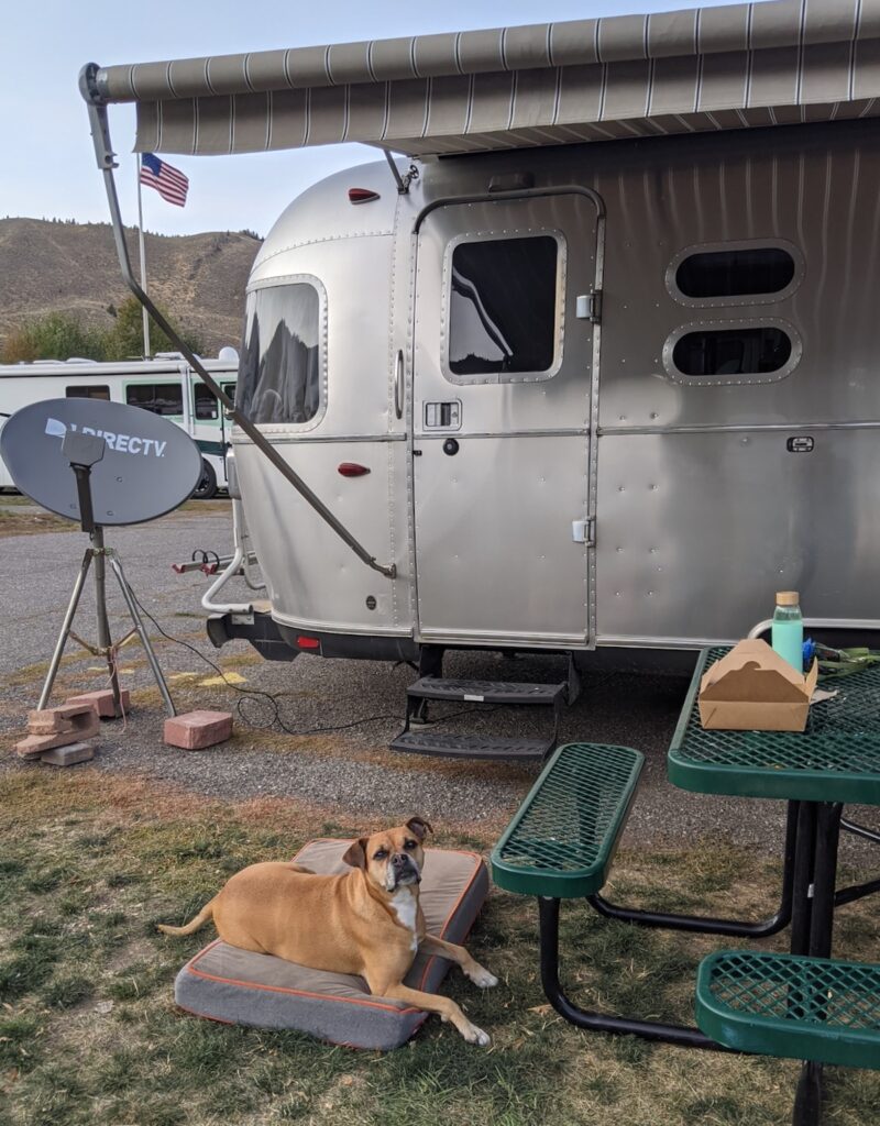 the Airstream at Meadows RV Park in Ketchum