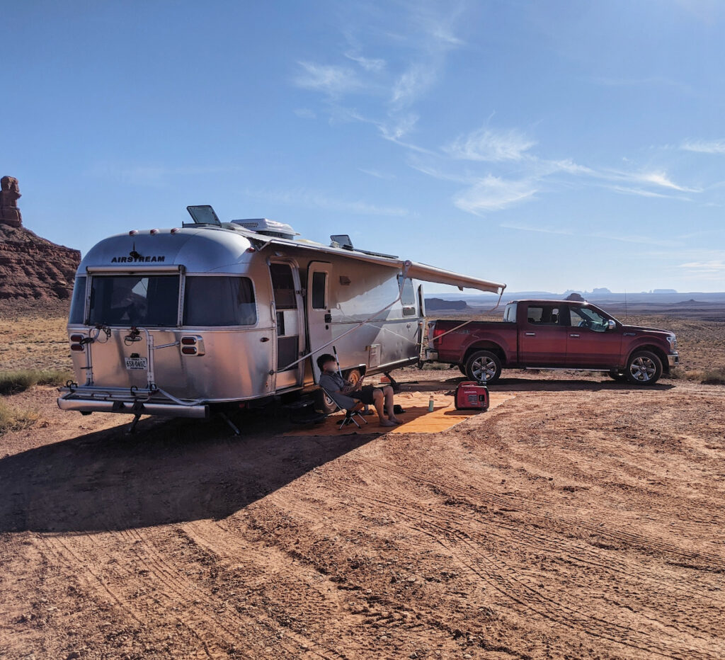 the Airstream in Valley of the Gods