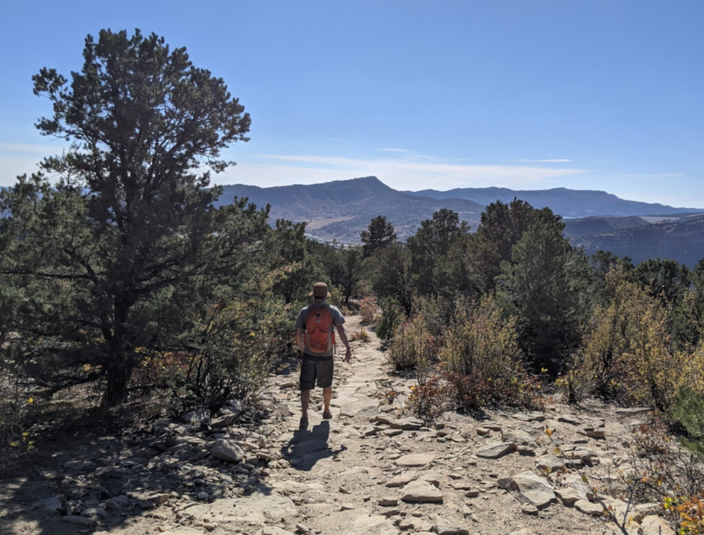 hiking Raiders Ridge trail in Durango
