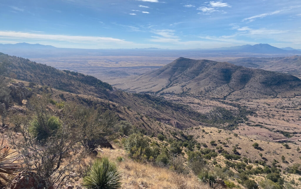 view from Joe's Canyon Trail in Coronado National Monument