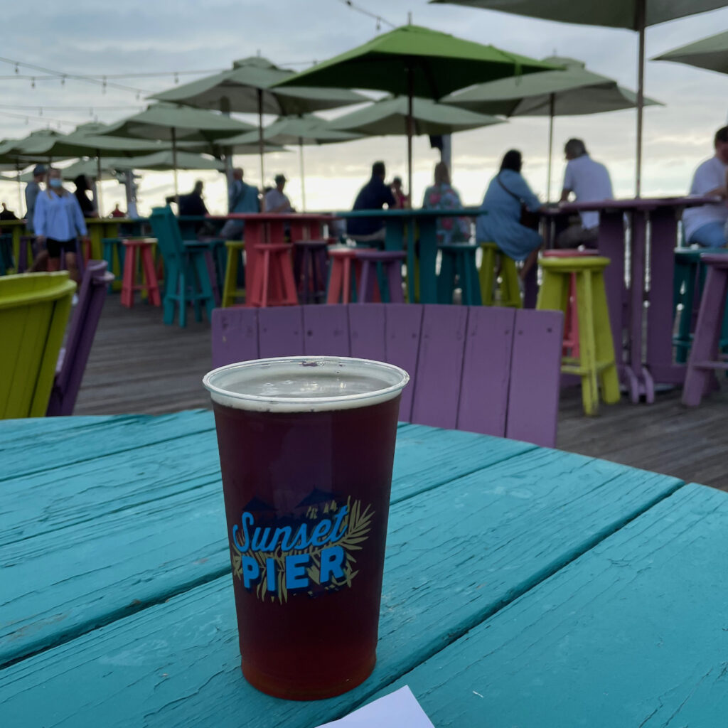 beer at Sunset Pier