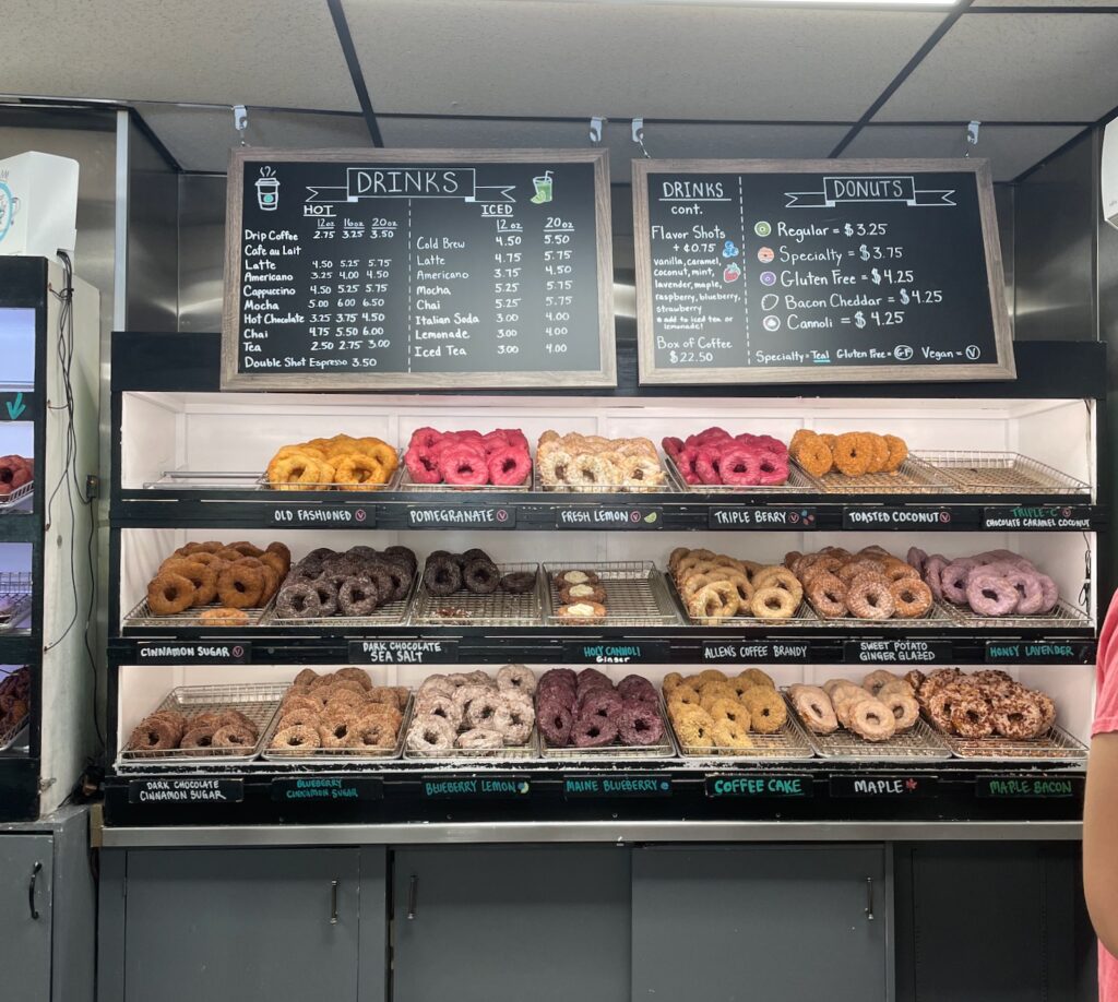 donut selection at Holy Donut