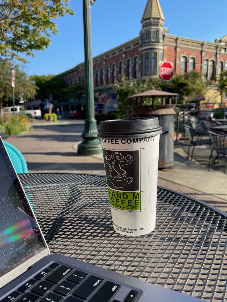 Coffee at D&M in downtown Ellensburg