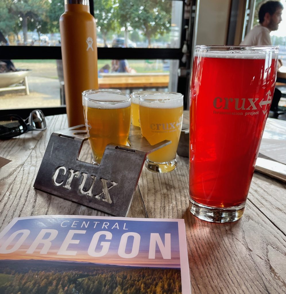 beers at Crux Brewing