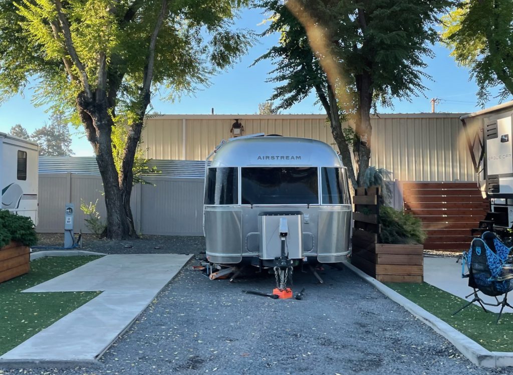 the Airstream at The Camp Bend