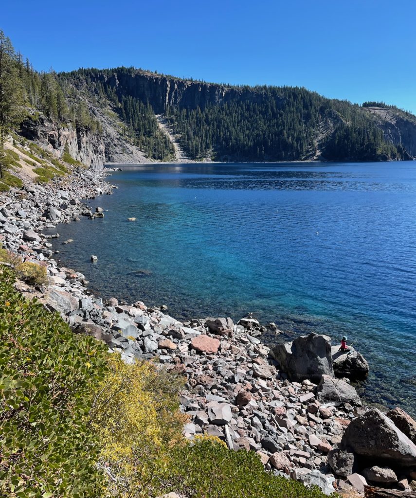 Crater Lake shoreline from Cleetwood Cove trail