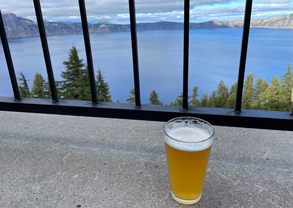 Oregon beer with a view at Crater Lake Lodge