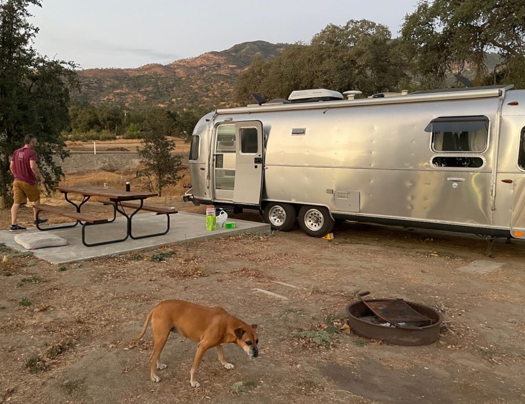 our first campsite at Sequoia RV Park in Dunlap