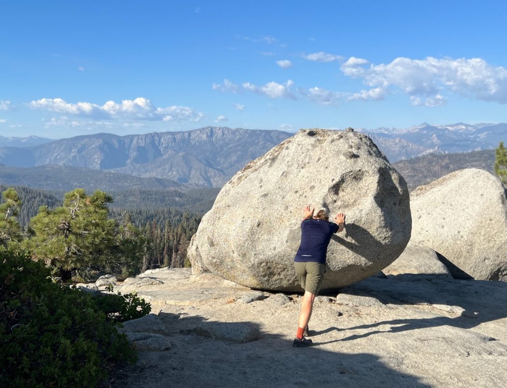 a boulder at the top of Buena Vista