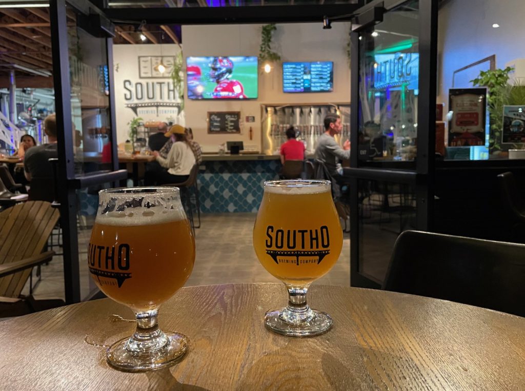 beers at SouthO Brewing