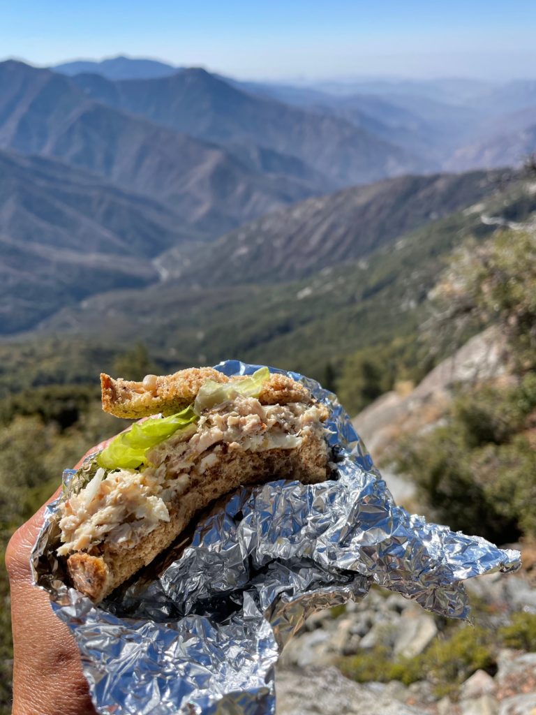 tuna sandwich in Sequoia NP
