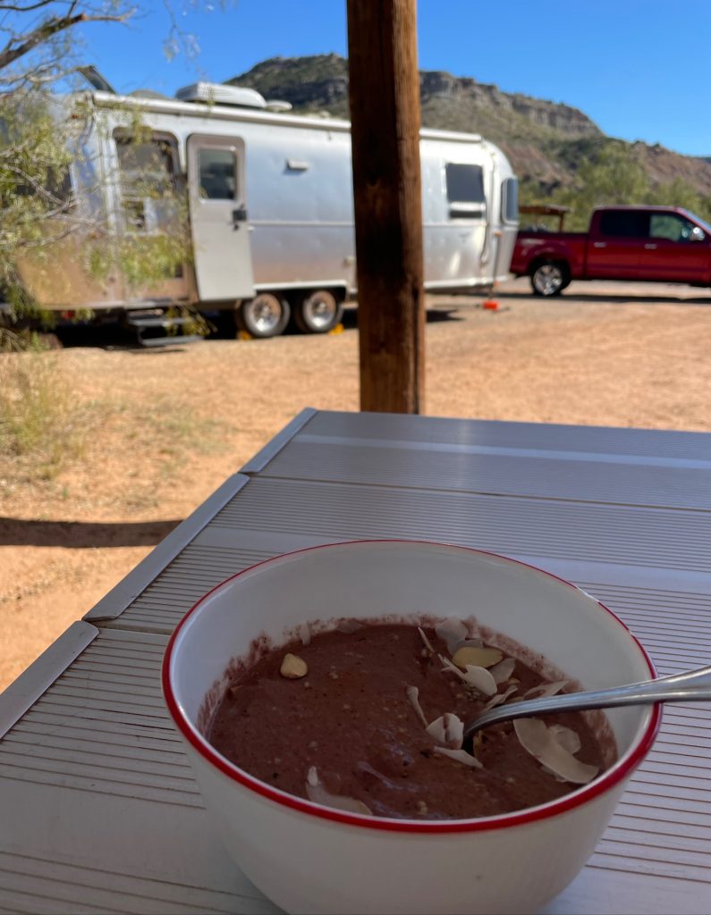 smoothie bowl in Palo Duro Canyon
