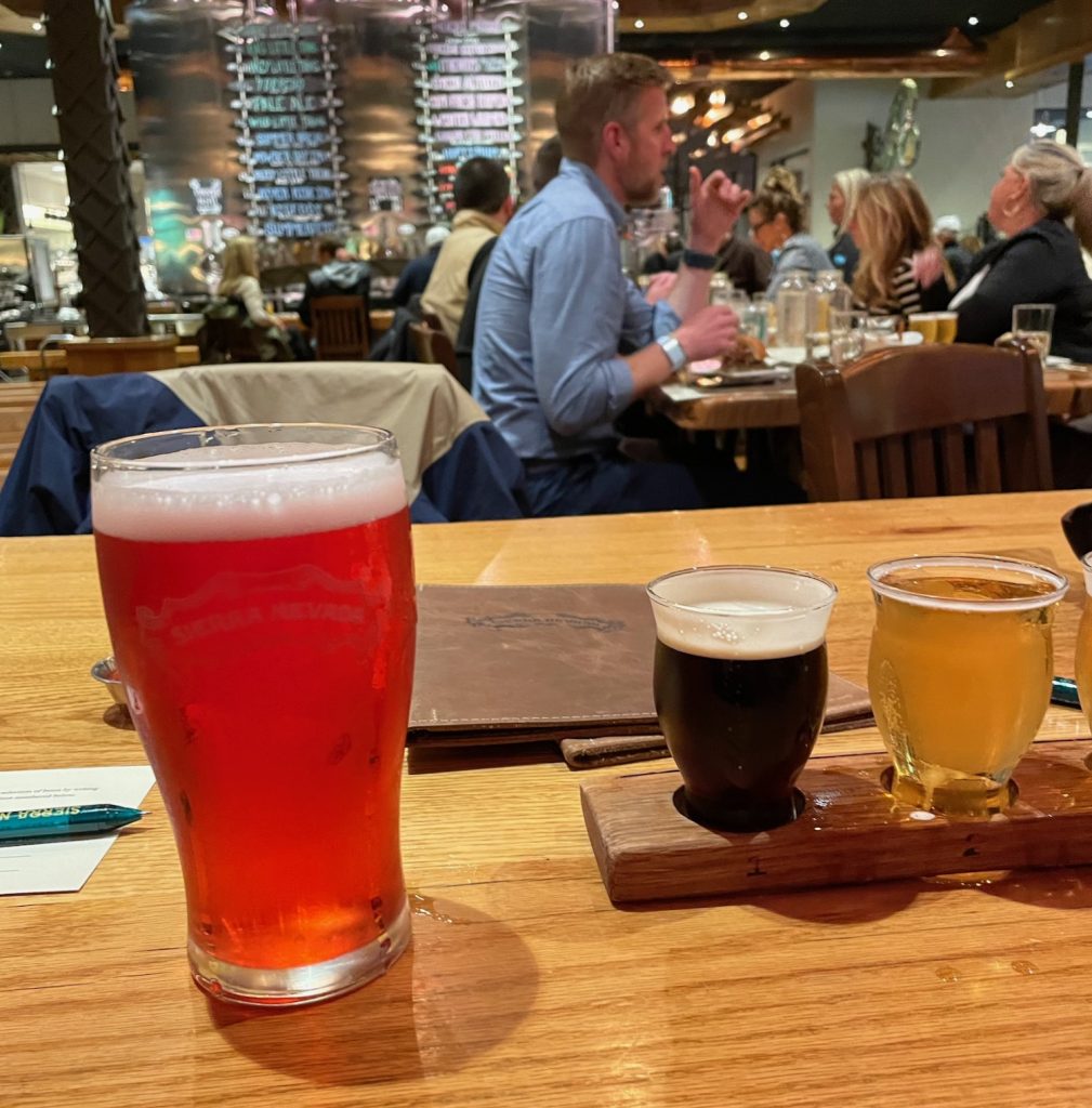 beers at Sierra Nevada in Mills River