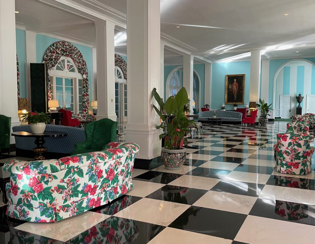 a sitting area at The Greenbrier