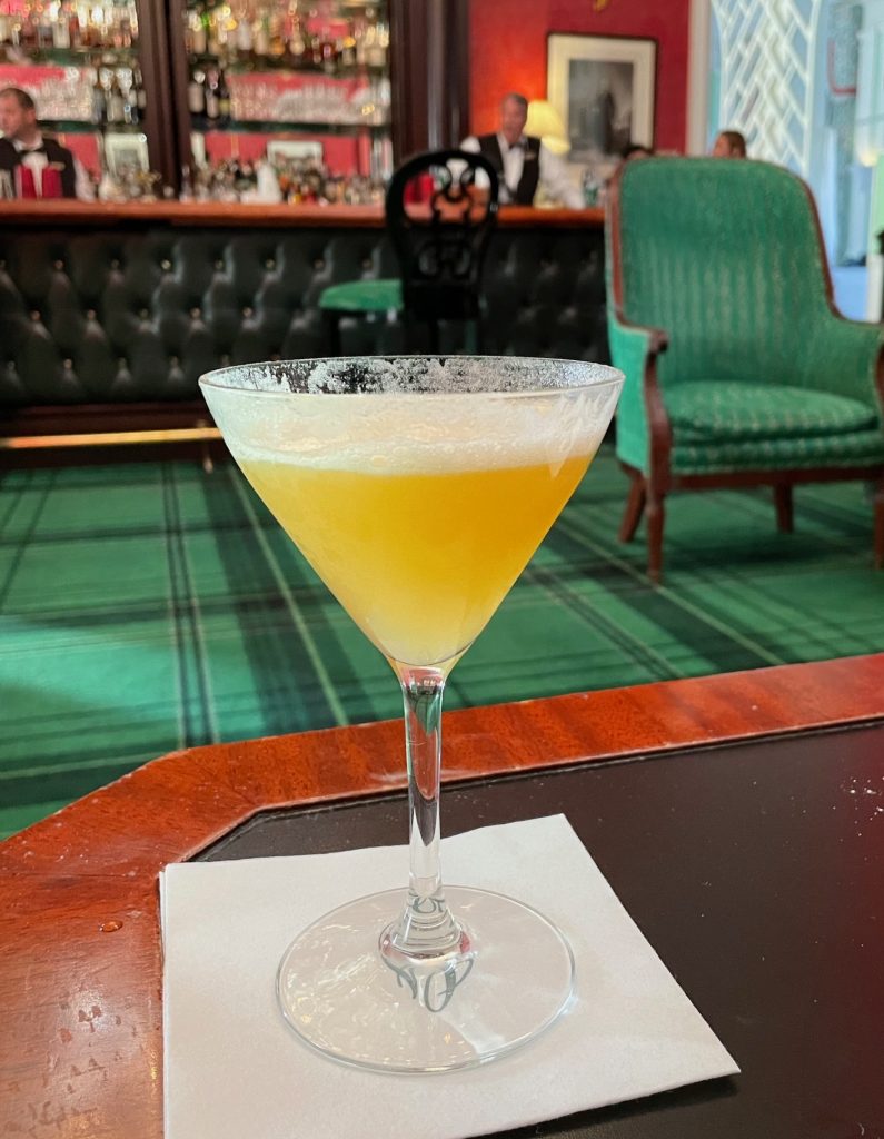 a cocktail at the Lobby Bar