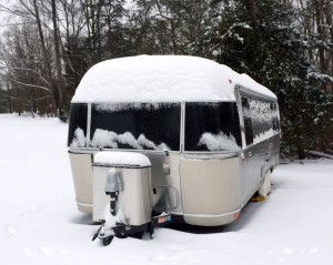airstream in the snow