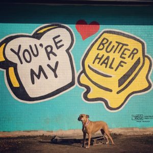 You're my Butter Half mural in Austin