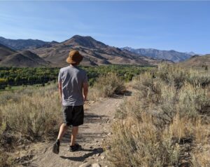 hiking White Cloud Nine in Sun Valley