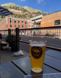 a beer at High Pie in Telluride