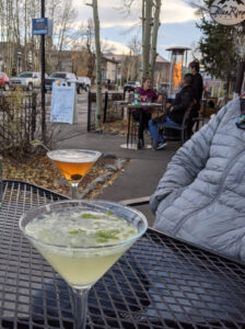 martinis at Blue River Bistro