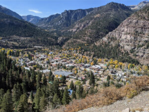 view of Ouray from the Perimeter Trail