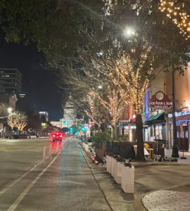 quiet night downtown in Austin