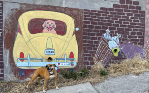 Bugsy and street art in Bisbee