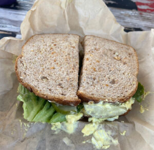 egg salad sandwich from Blowing Rock Market